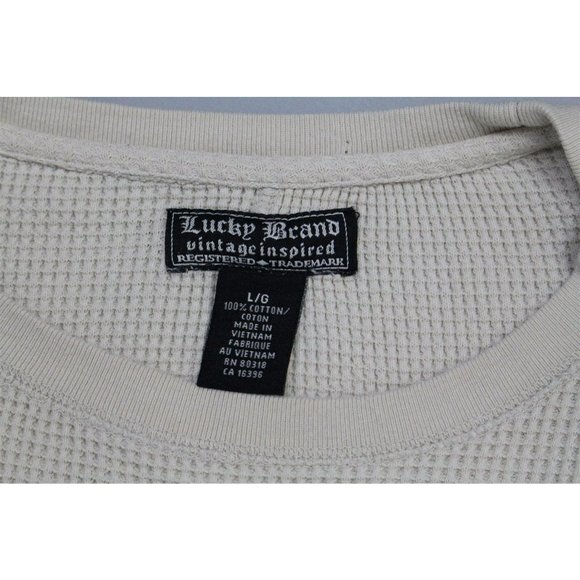 NEW Lucky Brand Graphic Crew Thermal Sweater LG - Picture 4 of 7